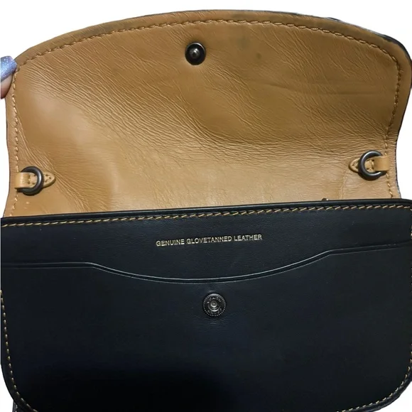 Coach 1941Tea Rose Appliqué Clutch wristlet bag Leather 👀👛🎒👜 - Picture 5 of 9